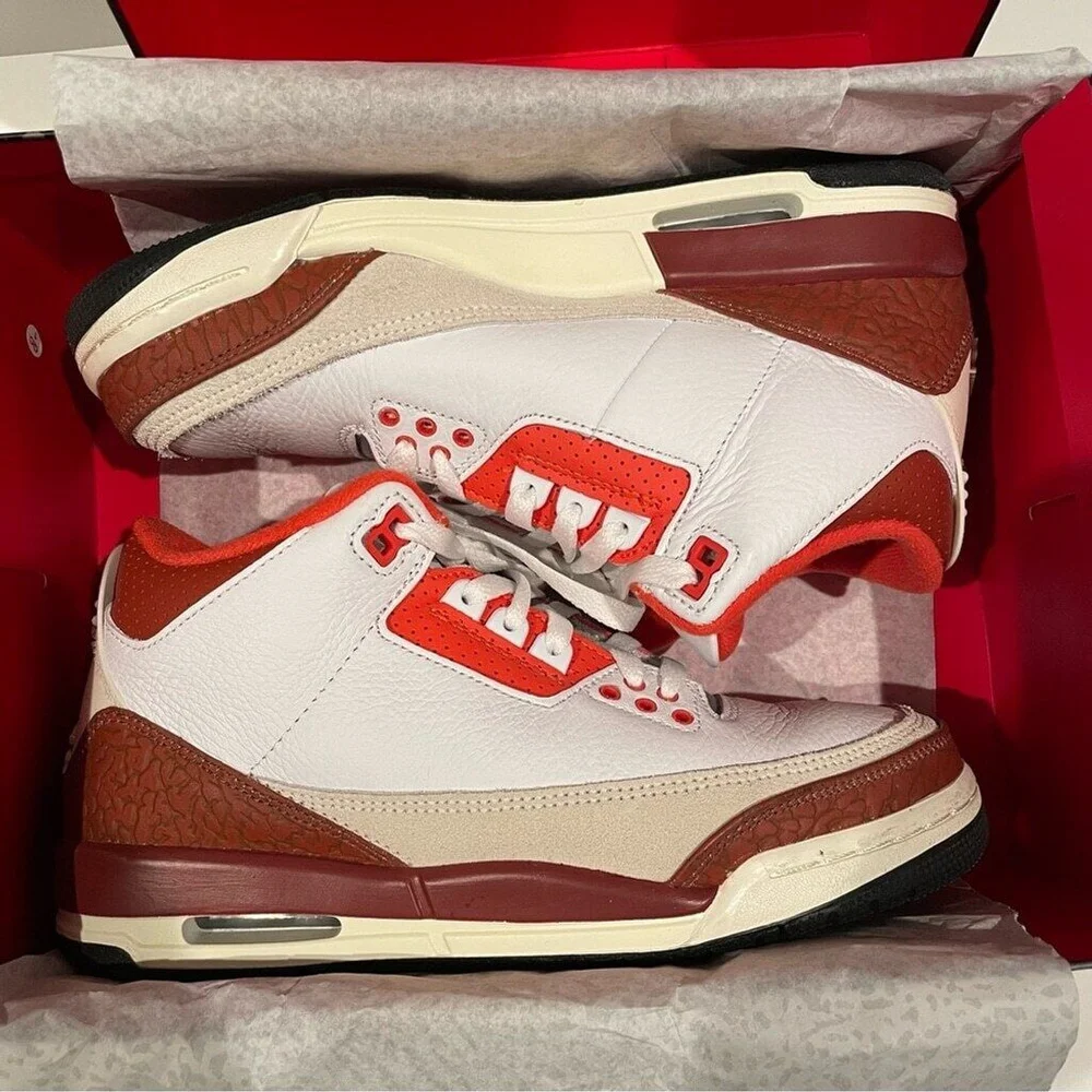 Nike Air Jordan 3 Retro SE Dunk on Mars (GS) DV7028-108 White/Orange SZ 7Y